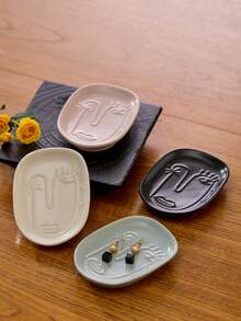 Cirelle 1 hộp đựng xà phòng bằng gốm sứ thanh lịch, trang trí nhà bếp và phòng tắm hình bầu dục, khay đựng xà phòng đa năng dễ vệ sinh, thích hợp để đựng xà phòng cục, đồ trang sức, giá để xà phòng tắm, lược chải tóc nữ, lược chải tóc nam, hộp đựng xà phòng tắm, hộp đựng xà phòng - Nhiều màu - Xem 3