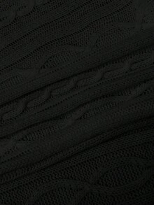 EgrlEra Jeanoir纯色长袖极简短款开衫，休闲日常穿着，长袖上衣 - 黑色 - 查看 3