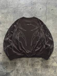 Sudadera holgada de corte casual de estilo hip hop AXEPEAK para hombres - Multicolor - Ver 2