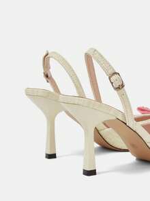 CUCCOO HITCHD Women's Pointed Toe Buckle Design Fashionable High Heels For Daily Wear - Apricot - View 11