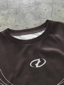 Sudadera holgada de corte casual de estilo hip hop AXEPEAK para hombres - Multicolor - Ver 3