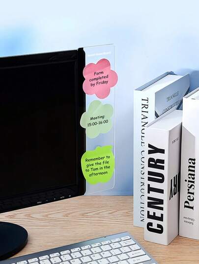 Monitor Side Message Board Memo Note Holder For Computer Screen Office Organization Desktop Memo Pad Reminder Stick On Message Panel