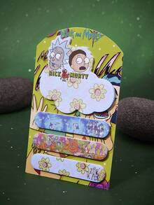 Rick and Morty X SHEIN Colorful Cartoon Scene Daily Memo Pad - Multicolor - View 4