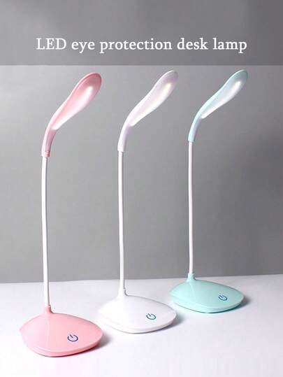 Lámpara de escritorio portátil y práctica con LED simple para el hogar, dormitorio y residencia estudiantil, con iluminación suave, cómoda y cuidado de los ojos, adecuada para escritorio, estudio, lectura, mesita de noche y iluminación nocturna