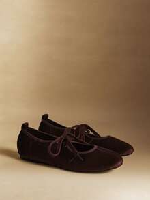 Rosivie 女士时尚百搭通勤休闲系带平底鞋