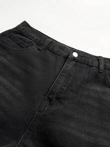 StoneGrade Men's Distressed Solid Color Denim Jeans - Black - View 4