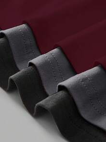 SHEIN EZwear 3件套女士深V领修身休闲长袖T恤套装，适合秋冬季穿着 - 彩色 - 查看 5