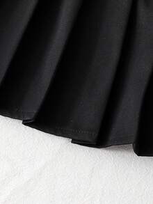 Genkimix Kids 两件套V领针织短袖上衣和褶皱可爱蝴蝶结半身裙套装 - 彩色 - 查看 7