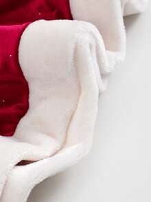 Girls Cute Christmas Dress With Long Sleeves Bow Tie Short Flared A Line Design - Red - View 4