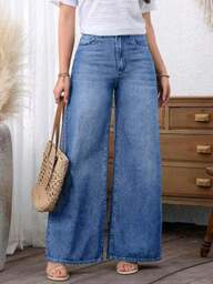 Jeans de  para mujeres con ajuste estrecho, bolsillos con cremallera para uso diario