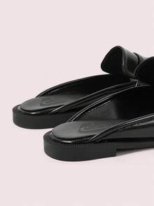 CUCCOO DOLLMOD Women's Black Round Toe Flat Mary Jane Tabi Split Toe Shoes, Low Heel, Campus Style For Christmas - Black - View 5