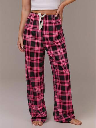 Athîral Women Plaid Pajama Pants, Casual And Fashionable For Everyday Wear, Fall, Winter