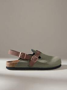 Solecia 男士休闲简约人字拖/凉拖，日常百搭 - 綠色 - 查看 1