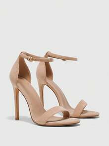 CUCCOO BIZCHIC 简约纯色细跟休闲女式凉鞋 - 米色 - 查看 2