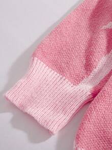 StoneGrade 男士印花休闲毛衣，秋冬款 - 粉色 - 查看 5