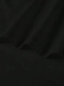 Manfinity Joysei Men's Casual Round Neck Knit Short Sleeve T-Shirt - Black - View 4