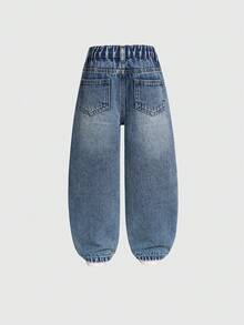 SHEIN Girls Heart Embroidery Loose Straight Leg Jeans, Fashionable & Versatile Young Girls Baggy Jeans Y2k Wide Leg Jeans Girls Baggy Girls Jeans Loose Jeans New Arrival 2026 Aesthetic Clothes For Teens Girls' Jeans, New Arrival For  2026, Light Wash Denim With Heart Embroidery, Relaxed Straight Leg, Versatile For Holidays, Casual Outings, School, Parties, Christmas And More Young Girl Heart Embroidered Casual Wide Leg Distressed Washed Denim Jeans, Suitable For Spring, Summer, Autumn, Winter, Street