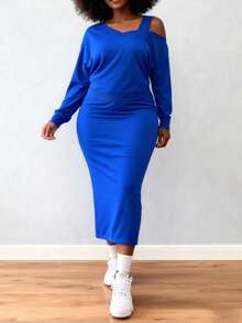 Slaydiva Ținută de damă mărime mare 2025 toamnă/iarnă nouă, potrivită pentru festivaluri de muzică primăvară/vară, Paște, petrecere de ziua de naștere, absolvire, stil universitar, student, ținute zilnice, asortate la toate, casual, vacanță, călătorii în croazieră, plajă, bronzare, virală, ținute streetwear, invitați la nuntă, ținute de aeroport - Albastru - A