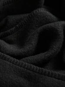 PAVTROS Pantalones deportivos de hombre de unicolor con cintura elástica suelta, cordón y bolsillos - Negro - Ver 5