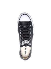 Converse Chuck Taylor All Star Lift Platform Leather Women Casual Sports Shoes Black 561681C - Black/White - 查看 3