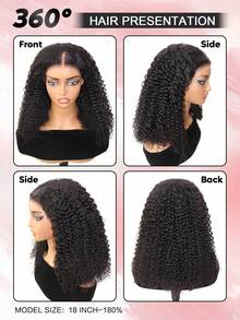 TrueHD 9AM HAIR STORE Wear & Go 预漂白无胶高清蕾丝卷发 6*4 180% 10-14 英寸鲍勃头 16-28 英寸长发蕾丝闭合假发自然黑色看起来年轻女士日常使用配饰女士编织无胶合成假发万圣节化妆配饰女士振动器星期三亚当斯免费礼品 - SNatural - 查看 4