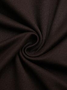 Sweetra Plus Size Women Solid Color Pleated Halter Metal Clasp Backless Camisole - Brown - View 6