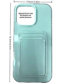 2 In 1 Mint Green Phone Case With Card Slot Shockproof Clear Soft Flexible TPU Compatible With IPhone 16 15 14 13 12 11 Pro Max Plus Slim Protective Cover Daily Use Essential - Mint - View 10