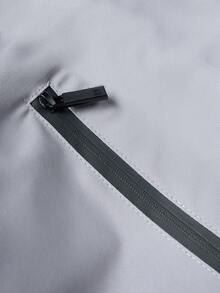 PAVTROS 男士休闲黑色夹克 男士科技风雨衣 Y2K风格夹克 男士防风夹克 科技风夹克，防风衣/户外防风衣，派克大衣，宽松款，冬季夹克，街头服饰 - 灰色 - 查看 5