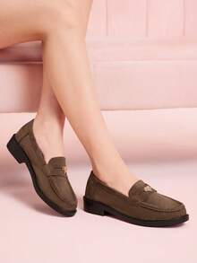 CUCCOO DOLLMOD Giày bệt đa năng thời trang nữ đi làm - màu nâu - Xem 4
