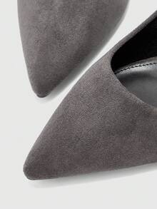 CUCCOO BIZCHIC Zapatos de tacón de punta elegantes para mujeres para ir al trabajo - Gris - Ver 8