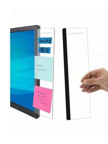 Tablero de mensajes lateral para monitor, soporte de notas y recordatorios para organización de oficina, panel de mensajes adhesivo para escritorio - Multicolor - Ver 6