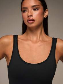 SHEIN BAE 女式运动健身连体衣，舞蹈修身瑜伽服，健身房女装 - 黑色 - 查看 4