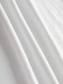 BATMAN X SHEIN 青少年男孩圆领短袖白色舒适休闲卡通英文字母图案T恤