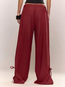 MUSERA 女士西装裤 - 酒紅色 - 查看 4