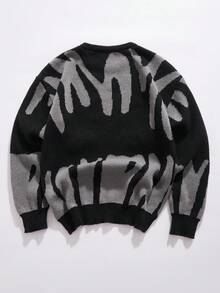 StoneGrade Men's Casual Daily Wear Simple Fashion Sweater, For Fall Winter - Black - View 7