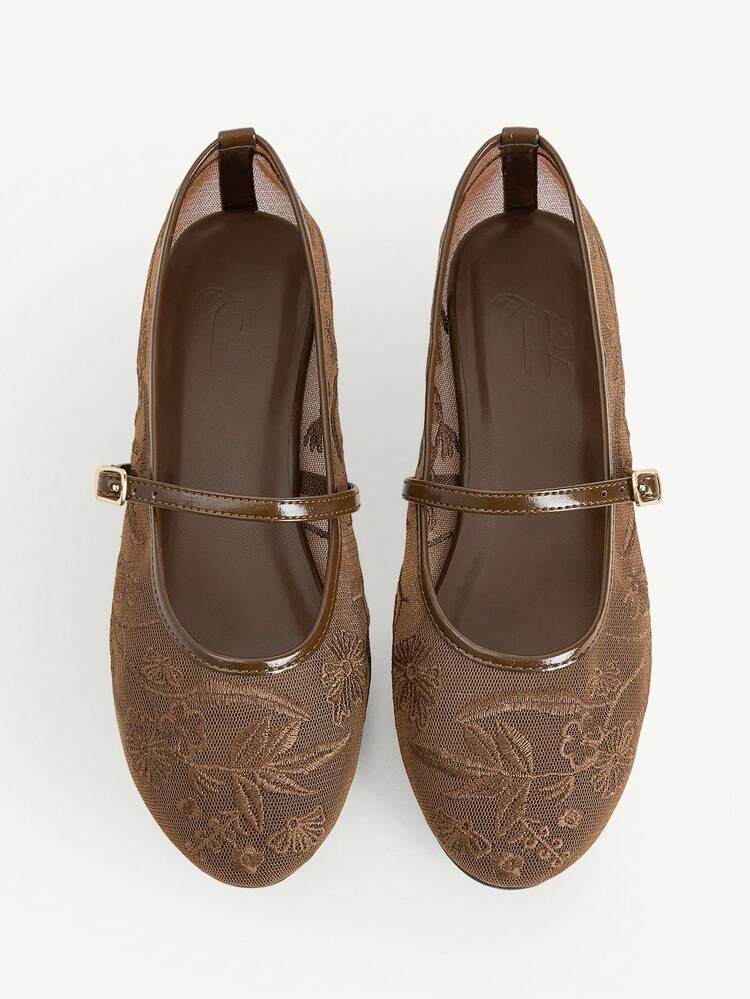 CUCCOO CHICEST Women's Floral Embroidery Buckle Design Casual Slip-On Loafers For Christmas Valentine's Day Elegant Shoes Wedding Shoes Summer Shoes Bride Shoes