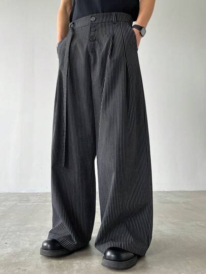 HUEFORM 男士休闲条纹口袋宽松裤