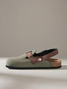 Solecia 男士休闲简约人字拖/凉拖，日常百搭 - 綠色 - 查看 3