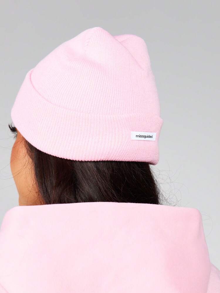 Missguided x Playboy Chunky Knit Beanie With Logo Embroidery