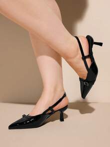 CUCCOO CURVES Women's Fashion Versatile Pointed Toe Wide Fit Pumps For Christmas