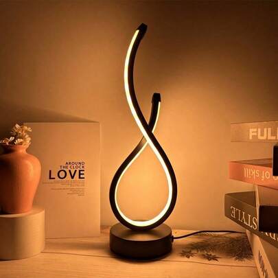 1 Đèn bàn hiện đại - LOVE, cấp nguồn qua USB, 3 màu có thể điều chỉnh độ sáng, phù hợp với nhiều loại phòng: Phòng ngủ, Phòng khách, Văn phòng, Đồ trang trí, Trang trí phòng, Nhà ở, Nhà bếp