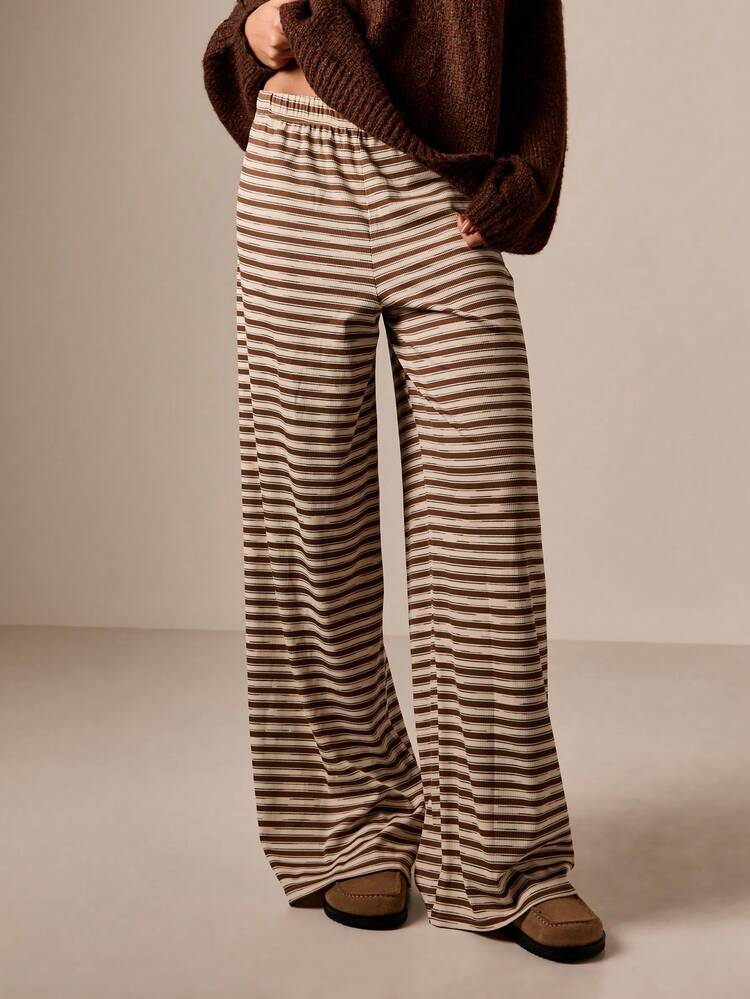 Striped Wide Leg Palazzo Pants