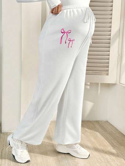 SHEIN Maternity Clothes Maternity Pants Summer Pregnant Clothes Gray Maternity Sweatpants With Bow Drawstring, High Waist, Comfortable And Casual.