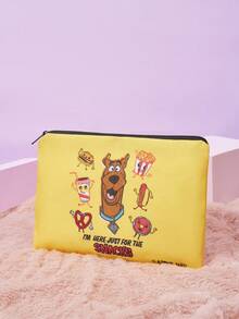 SCOOBY-DOO X SHEIN 1pc Fashionable Cartoon Puppy Pattern Zipper Storage Pouch - Multicolor - View 3