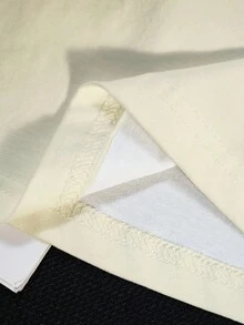 TOM & JERRY X SHEIN 夏季大码拼色卡通图案圆领短袖T恤 - 白色 - 查看 6