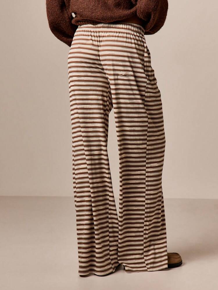 Striped Wide Leg Palazzo Pants