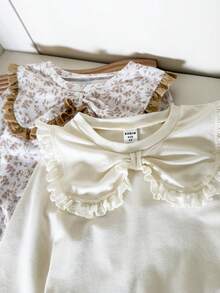 SHEIN Vintaside Kids 2件套 女童彼得潘领碎花乡村风T恤 - 彩色 - 查看 5