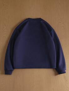 TOKVUE Sudadera con capucha bordada con gráfico para hombre - azul real - Ver 3