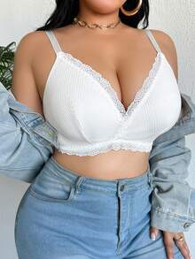 Plus Size Romantic Lace Patchwork Comfortable Lingerie