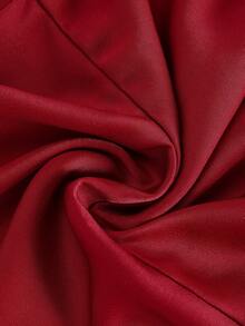 Franclia Women's Elegant Satin Solid Color A-Line Hem Pearl Strap Camisole Top, Suitable For Party - Red - View 6